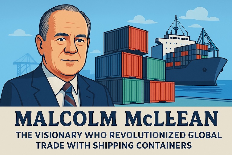 Malcolm McLean: The Visionary Who Revolutionized Global Trade with Shipping Containers Malcolm McLean: The Visionary Who Revolutionized Global Trade with Shipping Containers